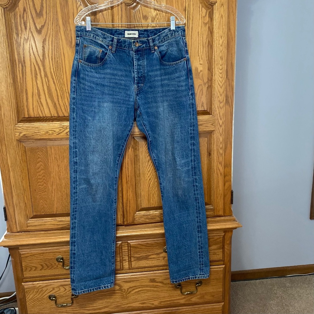 Taylor Stitch Democratic Selvedge Straight Leg Jeans Mens 32x34 Organic Cotton